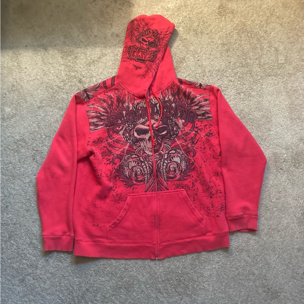 crazy vintage mma elite zip up size XXL fits like XL